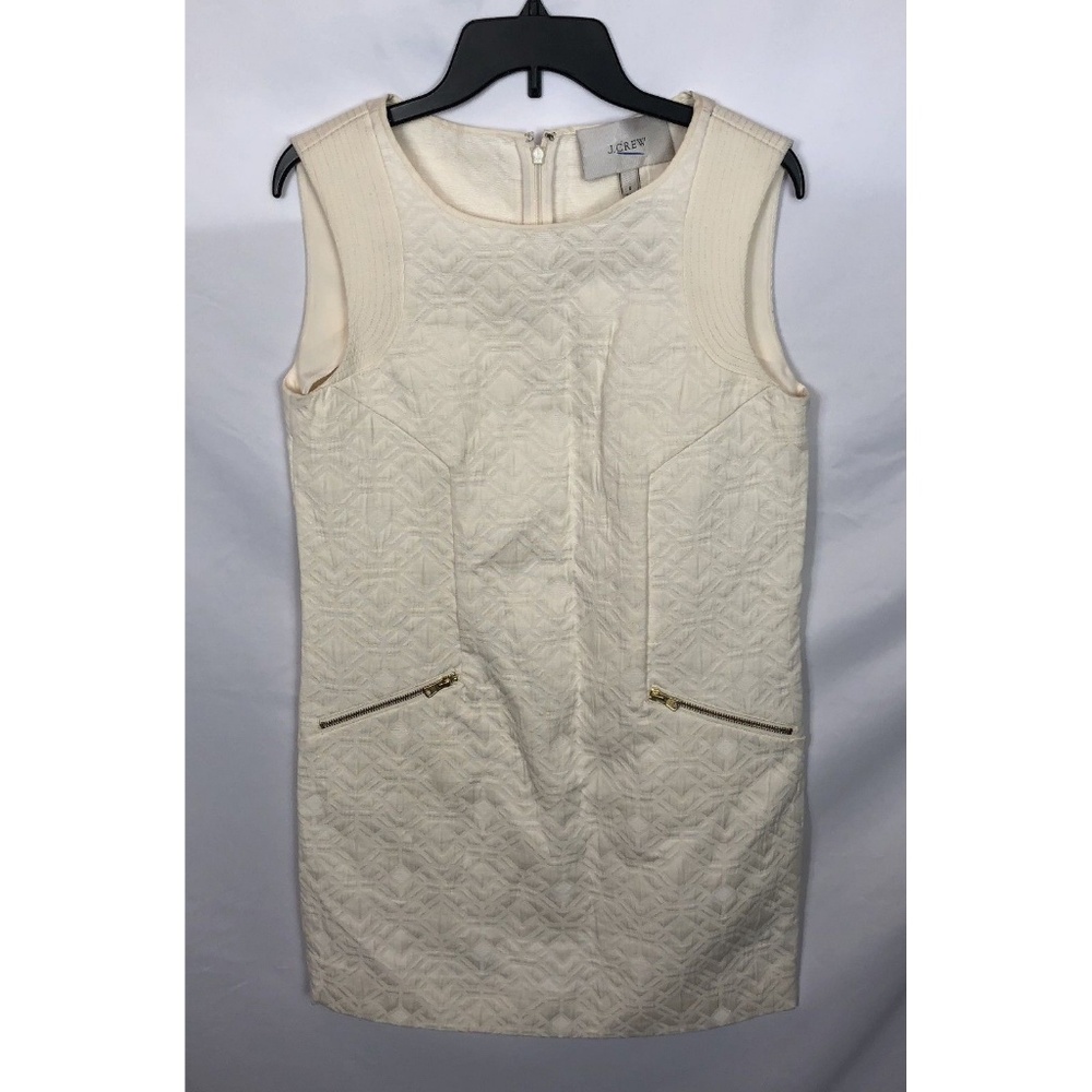 NWT J.CREW Jacquard Zip-Pocket Shift Dress S - Picture 2 of 8